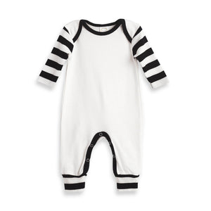 Tesa Babe - Newborn Baby Boy's Stripe Sleeves Cotton Romper