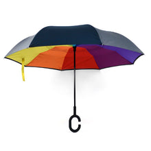 Load image into Gallery viewer, Selini New York - Rainbow Double Layer Inverted Umbrella
