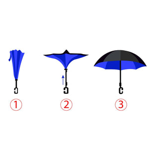 Selini New York - Blue Sky Double Layer Inverted Umbrella