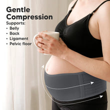 Load image into Gallery viewer, KeaBabies Ease Maternity Support Belt: Your Uplifting Companion in Mystic Grey or Black
