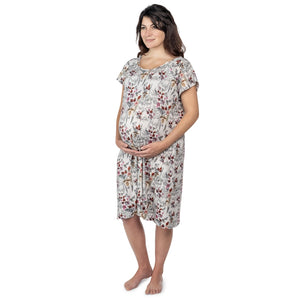 Three Little Tots Maternity Mommy Labor and Delivery/Nursing Gown - Comfortable and Functional