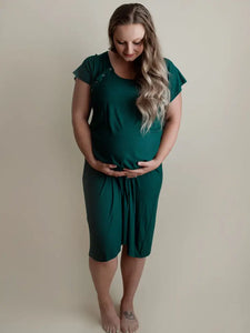 Three Little Tots Maternity Mommy Labor and Delivery/Nursing Gown - Comfortable and Functional