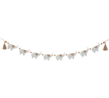 Load image into Gallery viewer, Pink, Blue, or Grey Elephant Garland Beads Tassels - Nursery Decor
