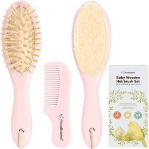 KeaBabies Luxurious All Natural Hair brush Set - Great Baby Shower Gift