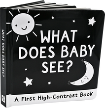 Load image into Gallery viewer, What Does Baby See? A High-Contrast Board Book
