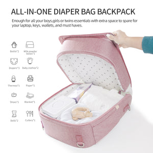 Portable Baby Diaper Bag Backpack with Changing Pad: Your On-The-Go Parenting Solution