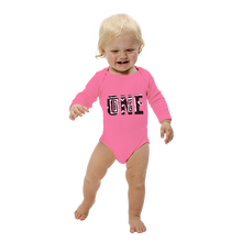 Load image into Gallery viewer, &quot;ONE&quot; Birthday Bodysuit (Black and White).
