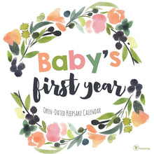 Load image into Gallery viewer, Baby&#39;s First Year Floral Open Dated Wall Calendar
