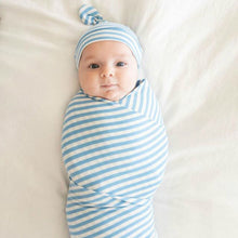 Load image into Gallery viewer, Premium Striped Unisex Swaddles with Beanie | Cozy Sleep Companions for Your Little One
