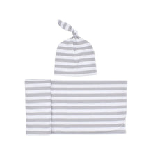 Load image into Gallery viewer, Premium Striped Unisex Swaddles with Beanie | Cozy Sleep Companions for Your Little One
