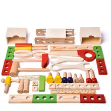 Load image into Gallery viewer, 43 PCs Kids Tool Box Wooden Toys Set Kids Tool Kits by Fun Little Toys
