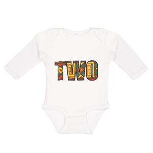 "TWO" Birthday Bodysuit (Color).