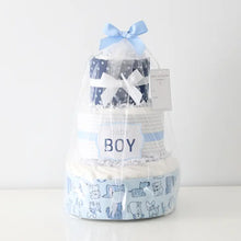 Load image into Gallery viewer, Baby Boy Diaper Cake Gift - Puppy Theme by Baby Blossom Company
