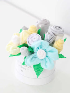 Neutral Baby Shower "Flowers" - Made of Baby items Theme - Baby Animals