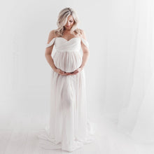 Load image into Gallery viewer, Strapless Maternity Chiffon Dress  For Photo Shoots
