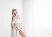 Load image into Gallery viewer, Strapless Maternity Chiffon Dress  For Photo Shoots
